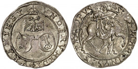 Uri et Nidwald. Cavalotto (Rössler) non daté (1506-1529), Bellinzone. Armoiries des deux cantons surmontées d'une aigle bicéphale couronnée / Saint Ma...