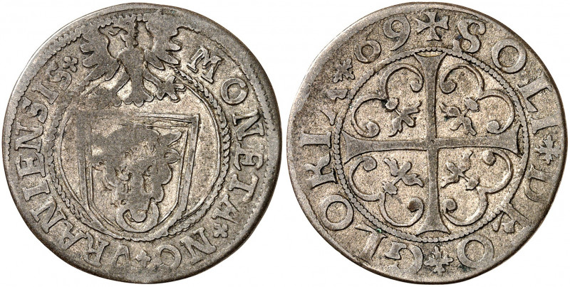 Uri. Batzen 1569, Altdorf. Ecusson d'Uri surmonté d'une aigle aux ailes éployées...