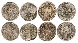 Uri. Lot de 4 monnaies : Schilling 1605 (2x), Schilling 1608 et Schilling 1609, Altdorf. Aigle bicéphale couronnée. Ecusson d'Uri à l'exergue / Saint ...