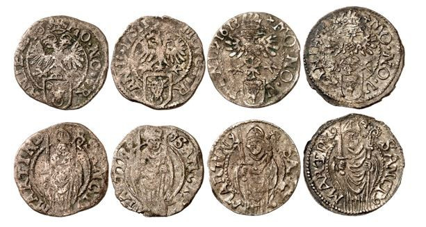 Uri. Lot de 4 monnaies : Schilling 1610, Schilling 1611, Schilling 1612 et Schil...