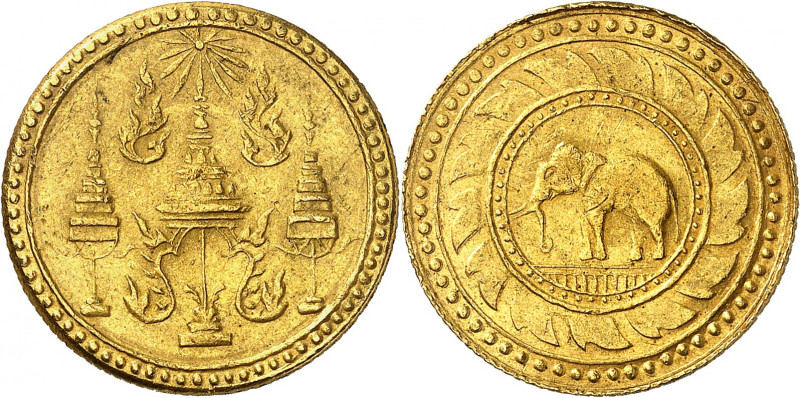 Royaume de Rattanakosin. Mongkut (Rama IV), 1851-1868. 8 Bahts ou Tot non daté (...