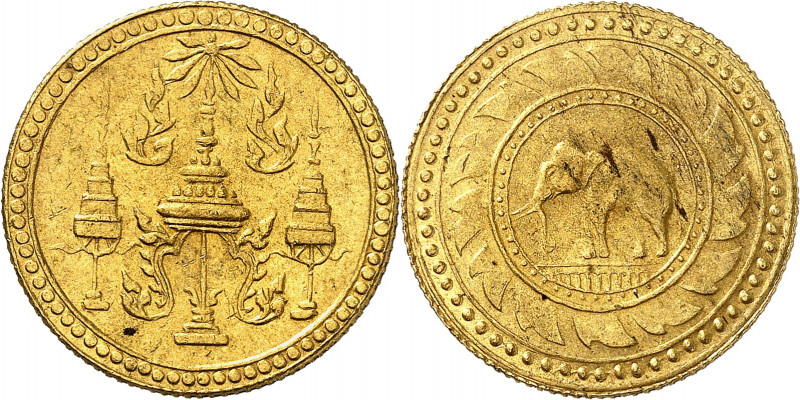 Royaume de Rattanakosin. Mongkut (Rama IV), 1851-1868. 8 Bahts ou Tot non daté (...