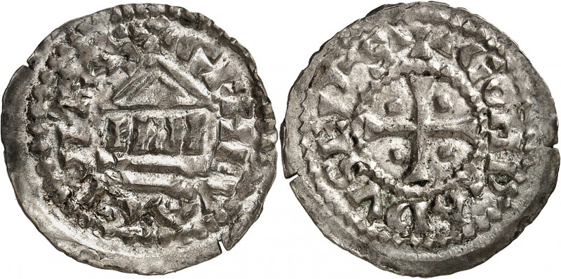 Genève, l'Evêché. Conrad, évêque de Genève, 1019 - 1030. Denier du deuxième type...