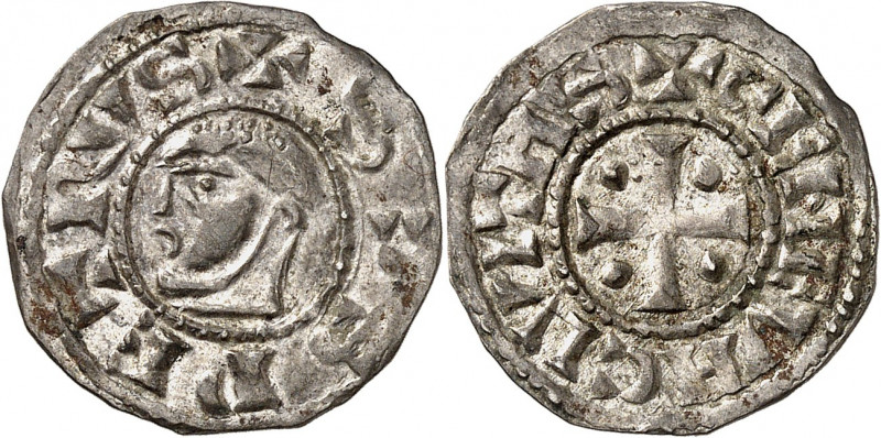 Genève, l'Evêché. Guy de Faucigny, évêque de Genève, 1078 - 1121. Denier au nom ...