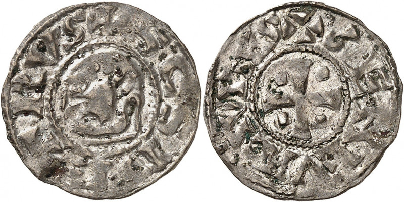 Genève, l'Evêché. Guy de Faucigny, évêque de Genève, 1078 - 1122. Denier au nom ...