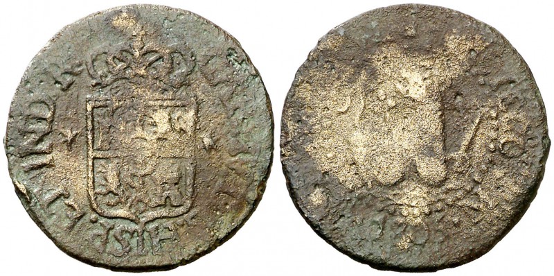 1805. Carlos IV. Manila. 1 cuarto. (Cal. 1474 var) (Basso 15 var) (Kr. 6 var). 2...