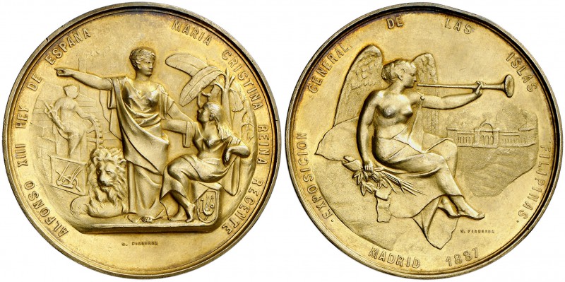 1887. Madrid. Exposición General de las Islas Filipinas. (V. 537, var. por metal...