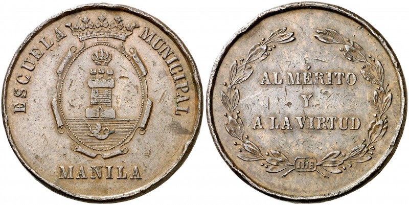 s/d. Escuela Municipal. (Basso 716). 25,83 g. Golpes en canto. Bronce. 38 mm. MB...