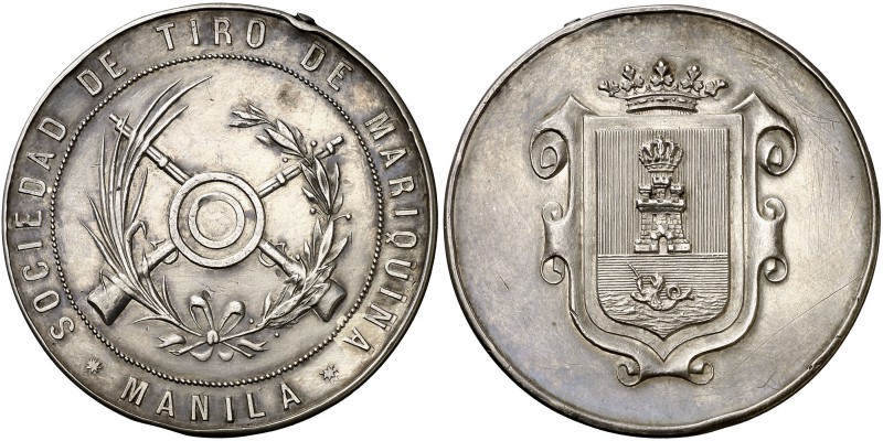 s/d. Sociedad de Tiro de Mariquina. (Basso 722). 17,48 g. Anilla eliminada. Plat...
