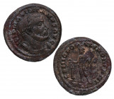 286​–305 a d.C. Maximiano Hércules. Lyon. Follis. Ae. 10,75 g. MBC-. Est.40.