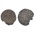 1312-1350. Alfonso XI (1312-1350). Cuenca y Murcia. 2 monedas. Cornado. MMM A11:2.33 y MMM A11:2.10. Ve. MBC. Est.20.