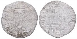 1454-1474. Enrique IV (1454-1474). Jaén. ½ cuarto. Roma 70. Ve. 20. MBC-. Est.20.
