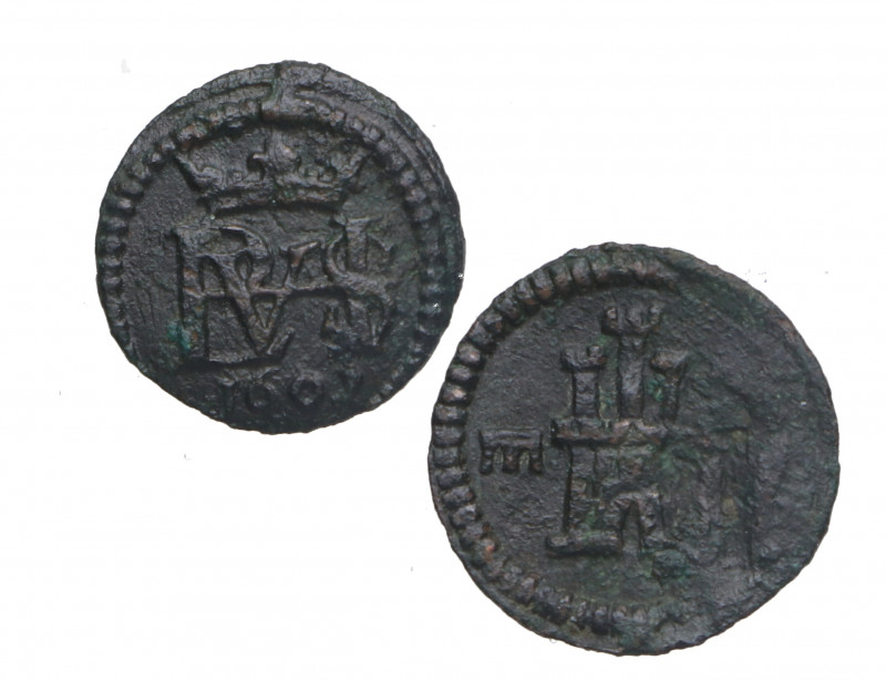 1602. Felipe III (1598-1621). Segovia. 1 Maravedi . A & C 111. Ae. 0,63 g.  Punt...