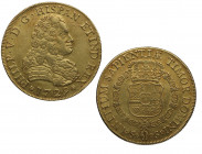 1729. Felipe V (1700-1746). Sevilla. 8 escudos. S. A&C 2303. Au. 26,98 g. Rara. Bella. Brillo original. EBC. Est.4000.