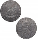 1759. Fernando VI (1746-1759). México. 8 reales columnario. MM. A&C 495. Ag. 27,03 g. Atractiva. EBC. Est.500.