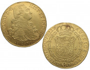1801. Carlos IV (1788-1808). Nuevo Reino. 8 Escudos. JJ. A&C 1738. Au. 26,96 g. Bella. EBC-. Est.1600.