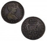 1810. Fernando VII (1808-1833). Valencia. 4 Reales. SG. A&C 1143. Ag. 13,32 g. Preciosa pátina, RARA. MBC+. Est.350.