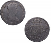 1818. Fernando VII (1808-1833). Sevilla. 4 Reales. CJ. A&C 1419. Ag. 13,36 g. MBC-. Est.90.