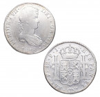 1818. Fernando VII (1808-1833). Potosí. 8 Reales. PJ. A&C 1382. Ag. 26,80 g. MBC+. Est.120.