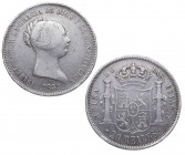 1854. Isabel II (1833-1868). Madrid. 20 Reales. A&C 596. Ag. 25,70 g. Bonita. MBC. Est.140.