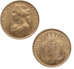 1859. Isabel II (1833-1868). Barcelona. 100 reales. A&C 770. Au. 8,40 g. SC. Est.450.