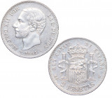 1884*84. Alfonso XII (1874-1885). Madrid. 2 pesetas. A&C 34. Ag. 10,03 g. EBC. Est.200.