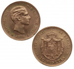 1878*62. Alfonso XII (1874-1885). 10 Pesetas. DEM. A&C168. Au. 3,23 g. SC. Est.225.