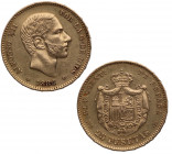 1884*84. Alfonso XII (1874-1885). 25 Pesetas. MSM. A&C 88. Au. 8,04 g. ESCASA. EBC / EBC+. Est.750.