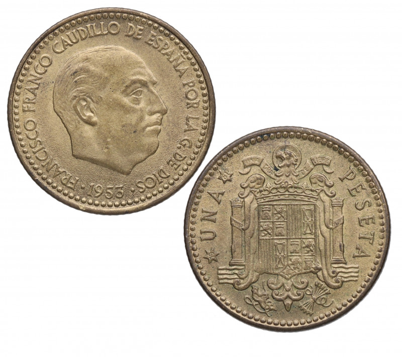 1953*61. Franco (1939-1975). 1 Peseta. A&C 60. EBC+. Est.10.