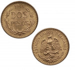 1945. México. 2 Pesos. 1,70 g. SC. Est.80.