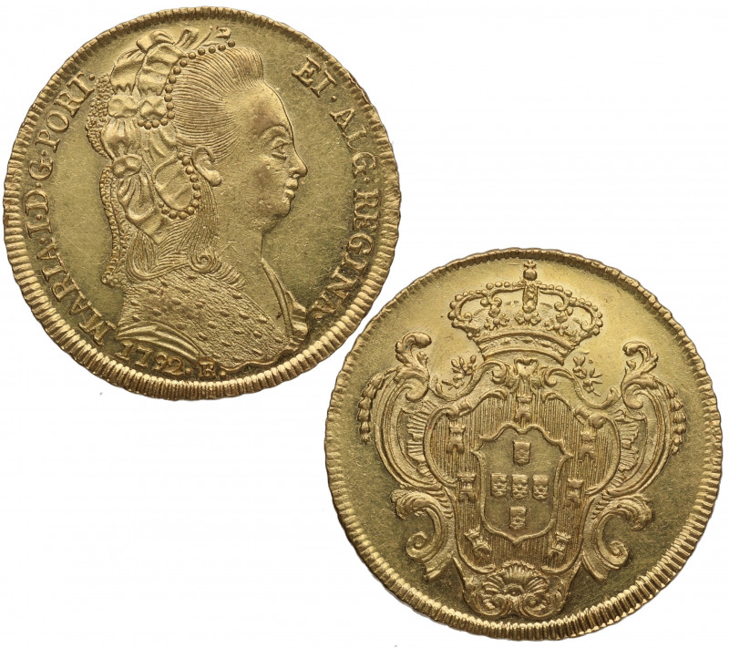 1792R. Portugal. 6400 Reis. Au. 14,35 g. Maria I. EBC+. Est.1200.