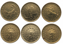 2020. San Marino. 3 monedas de 5 Euros. Serie Zodiaco . SC. Est.35.