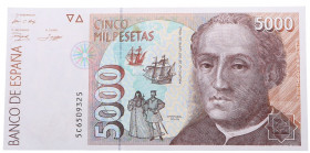 1992. Juan Carlos I (1975-2014). Colón. 5000 pesetas. Ed-344. SC. Est.40.