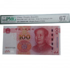 2015. China. 100 Yuan. Pick# 909. Encapsulado por PMG en 67 EPQ. SC. Est.40.