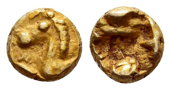 IONIA.Uncertain.(Circa 600-550 BC).EL 1/24 Stater.

Obv : Bridled head of Pegaso...