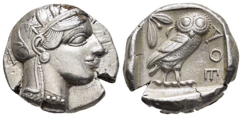 ATTICA. Athens.(Circa 454-404 BC).Tetradrachm.

Obv : Helmeted head of Athena ri...