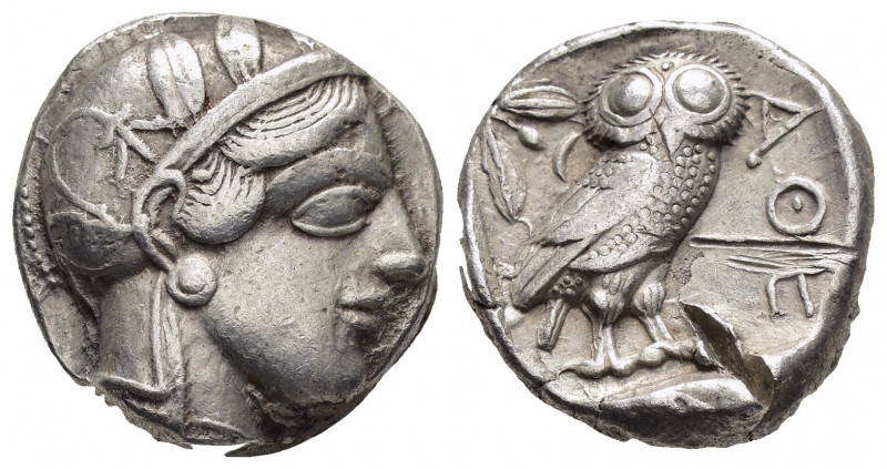 ATTICA. Athens.(Circa 454-404 BC).Tetradrachm.

Obv : Helmeted head of Athena ri...