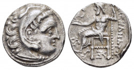 KINGS of MACEDON.Antigonos I.(320-301 BC).Kolophon.Drachm. 

Obv : Head of Herakles right, wearing lion skin.

Rev : ΑΛΕΞΑΝΔΡΟΥ.
Zeus seated left on l...
