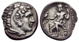 KINGS of MACEDON. Philip III.(323-317 BC).Lampsakos.Drachm.

Obv : Head of Herakles right, wearing lion skin.

Rev : AΛEΞANΔΡOΥ.
Zeus Aëtophoros seate...