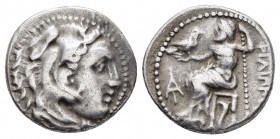 KINGS of MACEDON.Philip III.(323-317 BC).Magnesia ad Maeandrum.Drachm.

Obv : Head of Herakles right, wearing lion skin.

Rev : ΦΙΛΙΠΠΟΥ.
Zeus seated ...