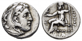 KINGS of MACEDON.Alexander III.(336-323 BC).Kolophon.Drachm.

Obv : Head of Herakles right, wearing lion skin.

Rev : ΑΛΕΞΑΝΔΡΟΥ.
Zeus seated left on ...