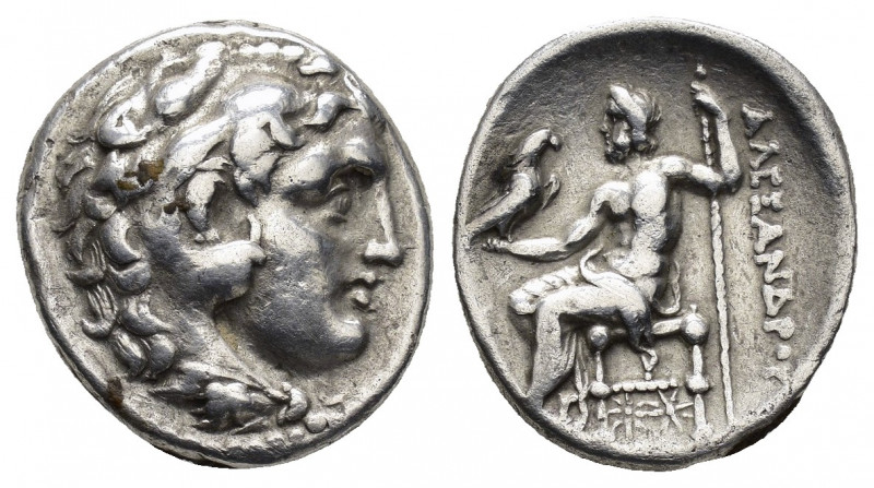 KINGS of MACEDON.Alexander III.(336-323 BC).Miletos.Drachm.

Obv : Head of Herak...