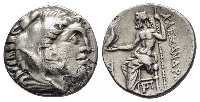 KINGS of MACEDON.Alexander III.(336-323 BC).Teos.Drachm.

Obv : Head of Herakles...