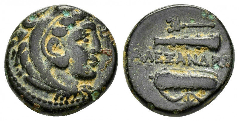 KINGS of MACEDON.Alexander III.(336-323 BC).Tarsus.Ae.

Obv : Head of Herakles r...