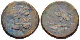 PAPHLAGONIA.Sinope.(Circa 85-65 BC).Ae.

Obv : Laureate head of Zeus to right. 

Rev : ΣINΩΠΗΣ.
Eagle standing left on thunderbolt, head to right.
HGC...