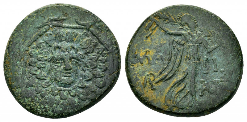 PONTOS.Amisos.Time of Mithradates VI.(Circa 85-65 BC).Ae.

Obv : Aegis facing.

...