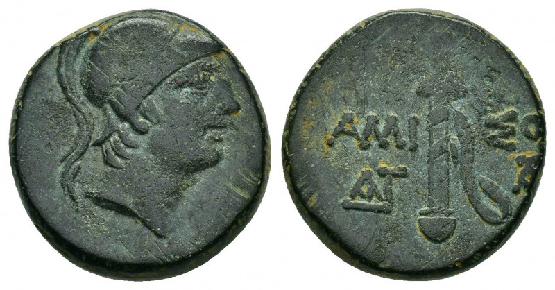 PONTOS.Amisos.Time of Mithradates VI.(Circa 111-90 BC).Ae.

Obv : Helmeted hea...