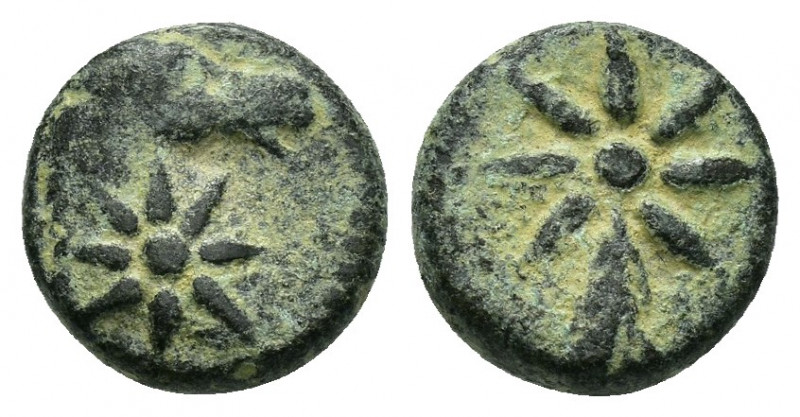 PONTOS.Uncertain.(Circa 130-100 BC). Ae.

Obv : Head of horse right, with star...