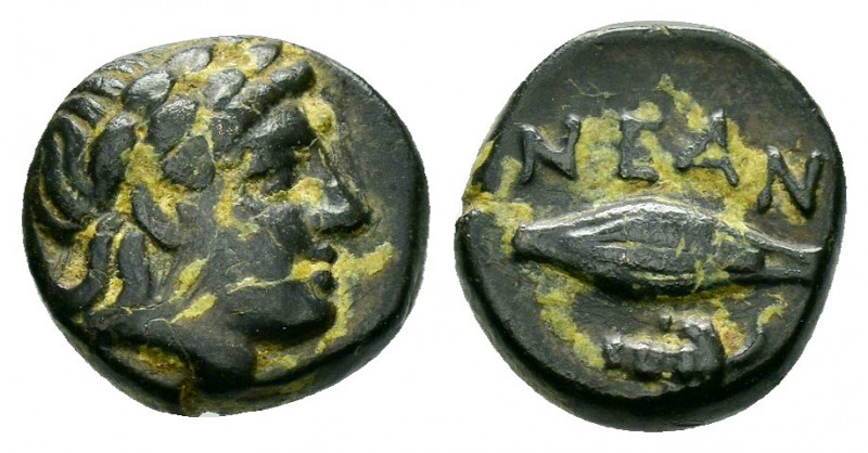TROAS.Neandreia.( 4th Century BC).Ae.

Obv : Laureate head of Apollo right.

Rev...
