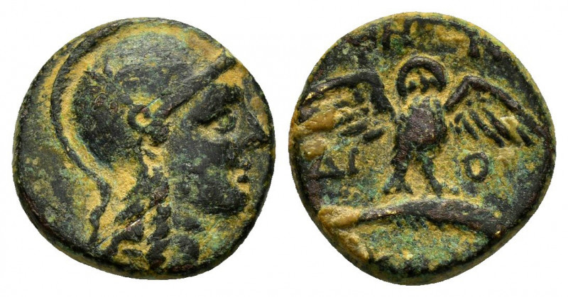 MYSIA.Pergamon.(Circa 133-27 BC). Ae.

Obv : Helmeted head of Athena right, helm...